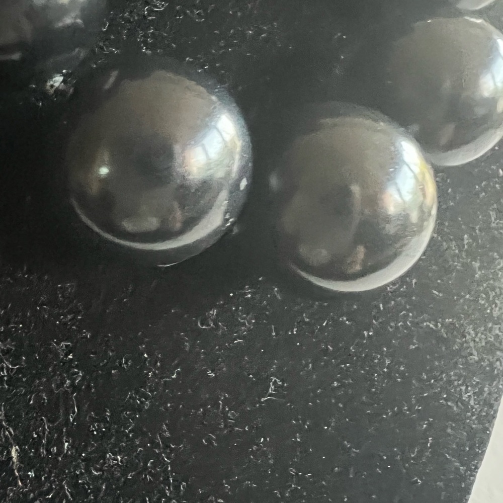 Stunning black African Ebony graduated beaded/pearl necklace - Picture 12 of 12